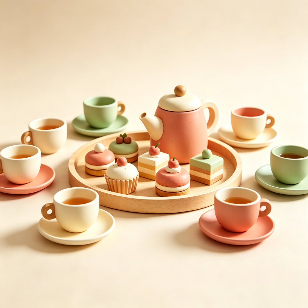Wooden Tea Time Set